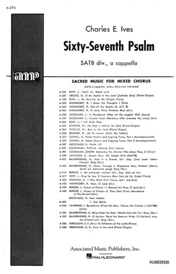 Psalm 67 Vocal SATB (Schirmer)