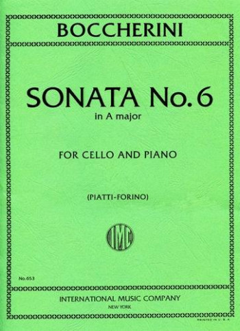 Sonata No.6 Amajor Cello & Piano (International)