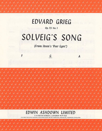 Solveigs Song G Major Vocal Solo Medum Voice (Ashdown)