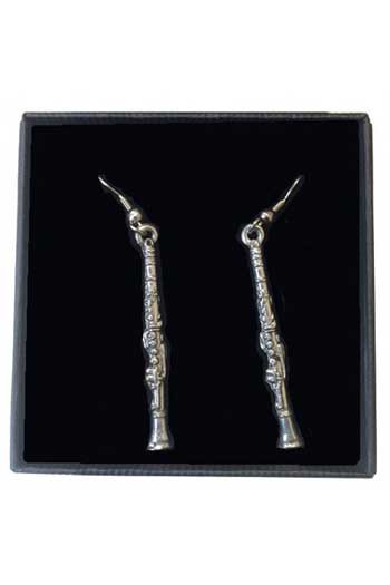 Gift: Earrings: Clarinet: Pewter