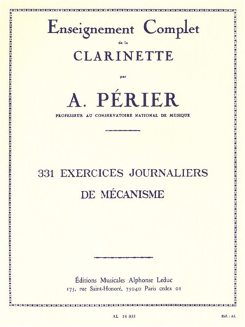 331 Exercices Journaliers De Mécanisme: Clarinet (Leduc)