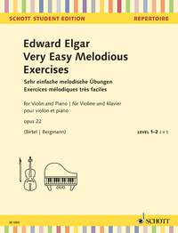 Very Easy Melodious Exercises, Op. 22: Violin & Piano (Schott)