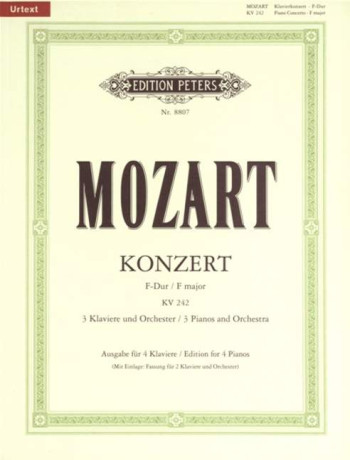 Piano Concerto F Major KV 242 For 3 Pianos & Orchestra