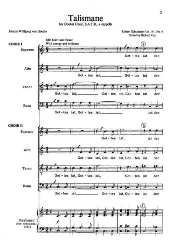 Talisman Op. 141 Double Choir (Breitkopf)