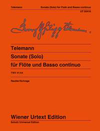 Sonate (Solo) TWV 41:h4 - Urtext - Flute And Basso Continuo (Wiener)