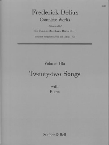 Twenty-two Songs With Piano Voice & Piano (Stainer & Bell)
