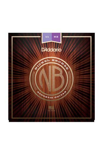 D'Addario Acoustic Guitar Nickel Bronze Custom Light 11-52