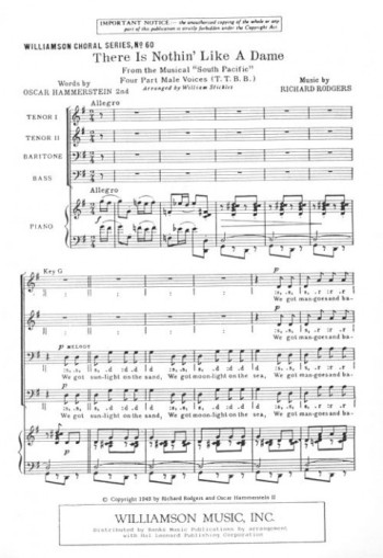 There Is Nothing Like A Dame: TTBB & Piano