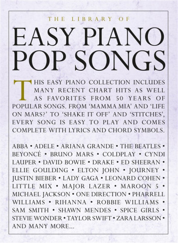 Library Of Easy Piano Pop Songs