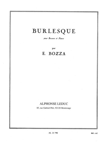 Burlesque For Bassoon & Piano (Leduc)