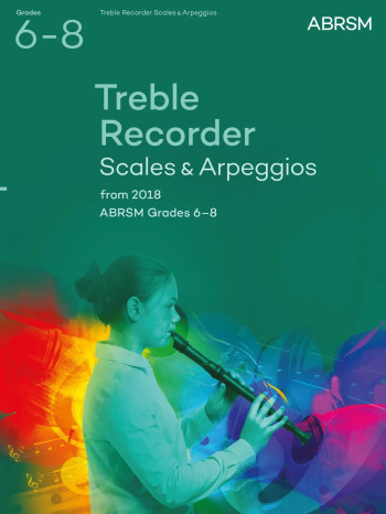 ABRSM Treble Recorder Scales & Arpeggios Grades 6-8 From 2018