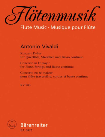 Concerto  D Major RV783: Flute & Piano (Barenreiter)