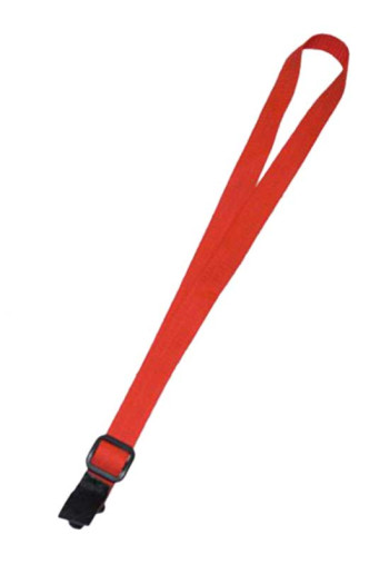 Ukulele Strap Nylon Webbing LG 1" Red - Sling/Hook