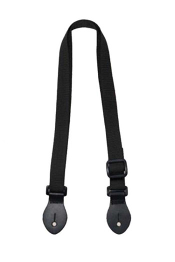 Ukulele Strap Nylon Webbing LG 1" Black - Button End