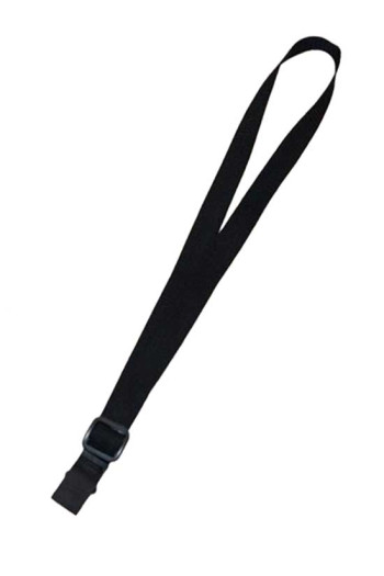 Ukulele Strap Nylon Webbing LG 1" Black - Sling/Hook