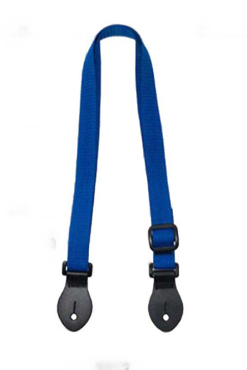 Ukulele Strap Nylon Webbing LG 1" Royal Blue - Button End