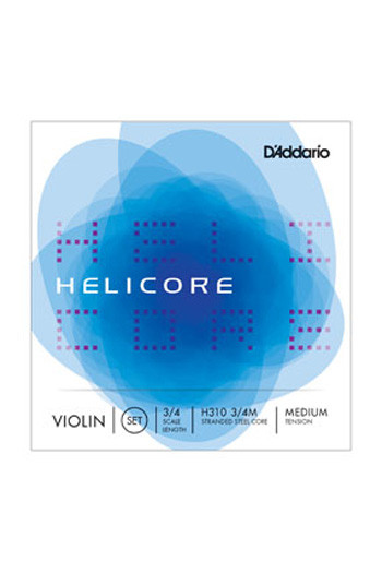 Helicore Violin String Set - 3/4 Medium Tension
