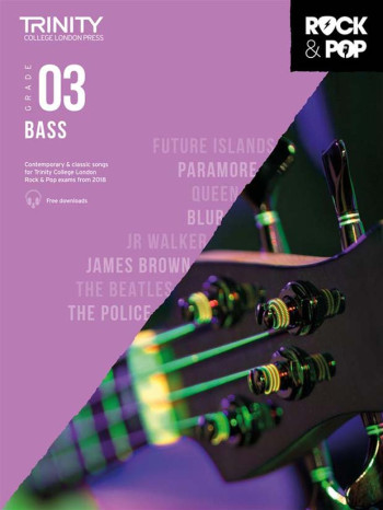 Trinity Rock & Pop 2018 Bass Guitar Grade 3 Book & Download
