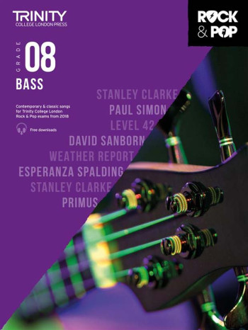 Trinity Rock & Pop 2018 Bass Guitar Grade 8 Book & Download