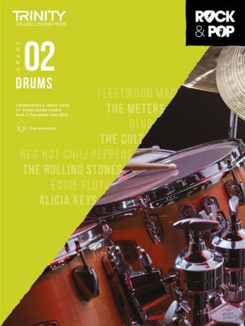 Trinity Rock & Pop 2018 Drums Grade 2 Book & Download