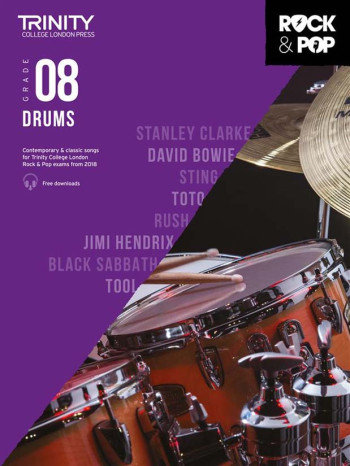 Trinity Rock & Pop 2018 Drums Grade 8 Book & Download
