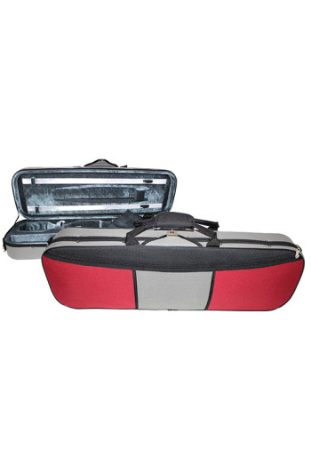 GSJ 4/4 Red/Grey/Dark Oblong Violin Case