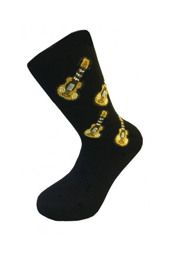 Socks With Acoustic Guitar Design Gents Size 6-11