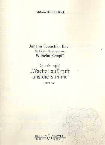 Chorale Prelude Wake, Awake, For Night Is Flying (Bote & Bock)