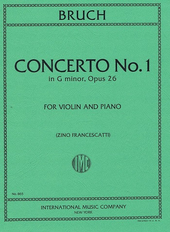 Concerto No.1 G Minor Op.26 Violin & Piano (International)