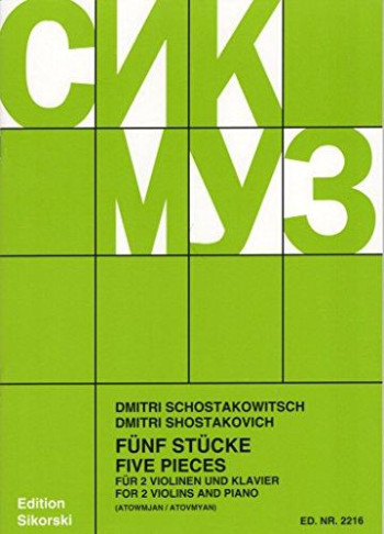 Five Pieces For 2 Violins & Piano (Sikorski)