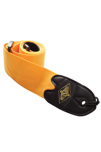 Rotosound Guitar Strap - 2" Webbing - Orange - Leather Ends