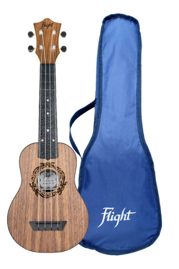 Flight TUS50 Walnut ABS Travel Soprano Ukulele