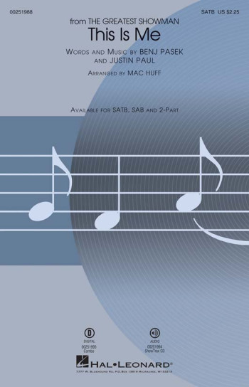 This Is Me (From The Greatest Showman): Vocal SATB & Piano
