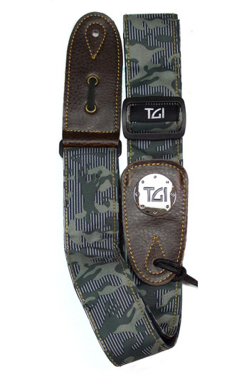 TGI Guitar Strap - Green Camouflage