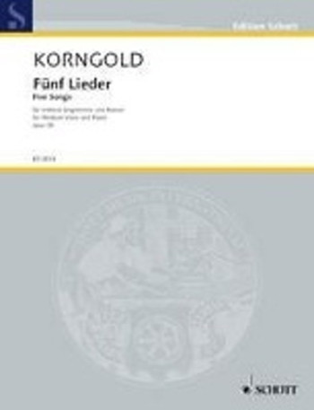 Five Songs For Medium Voice And Piano (Schott)