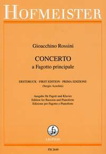 Concerto A Fagotto Principale: Bassoon And Piano
