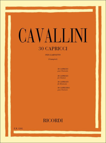 30 Caprices (30 Capricci): Clarinet Solo (Ricordi)
