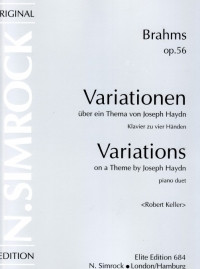 Variations On A Theme Of Joseph Haydn: Op56a Piano Duet (Simrock)