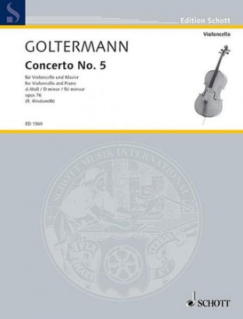 Concerto No.5 D Minor Op76: Cello (Schott)
