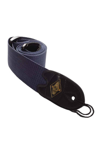 Rotosound Guitar Strap - 2" Webbing - Navy - Leather Ends