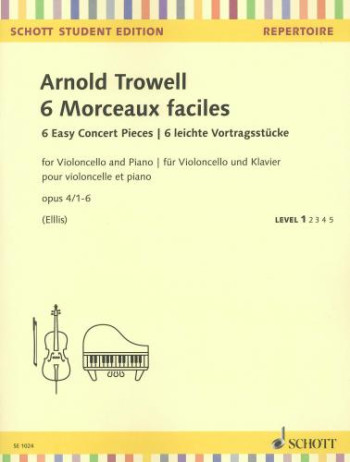 6 Easy Concert Pieces Op.4/1-6: Cello & Piano (Schott)