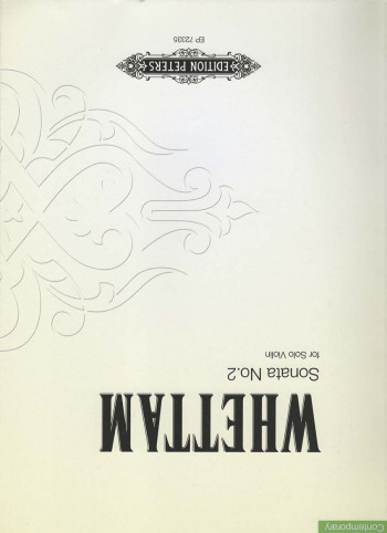 Sonata No.2 For Solo Violin (Peters)