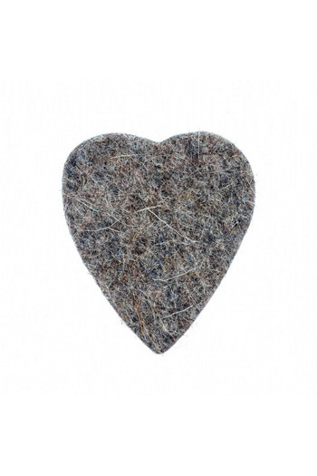 Ukulele Plectrum: Felt Tones Heart Grey Wool Felt