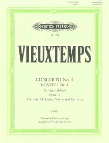 Concerto No.4 D Minor Op. 31 Violin & Piano (Peters)