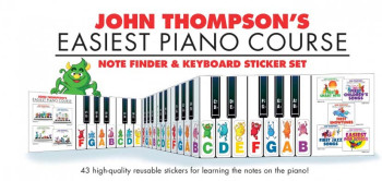 John Thompson's Easiest Piano Course Notefinder & Stickers (Indicator)