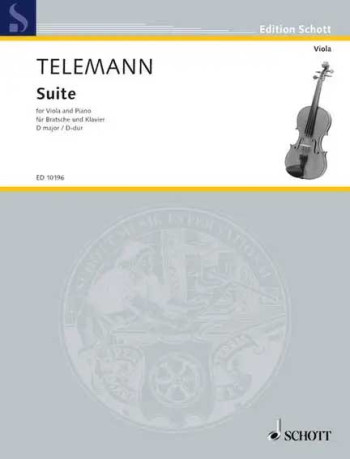 Suite D Major For Viola & Piano (Schott)