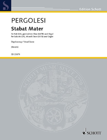 Stabat Mater: SATB: Vocal Score  (Schott)