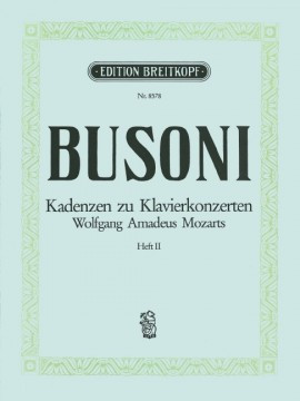 Cadenzas For W. A. Mozart's Piano Concertos Vol.2 (Breitkopf)