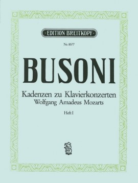 Cadenzas For W. A. Mozart's Piano Concertos Vol.1 (Breitkopf)
