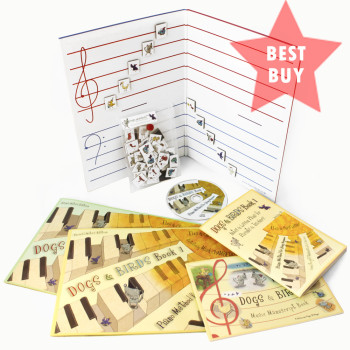 Dogs & Birds Piano Beginners Set Bundle Elza & Chris Lusher